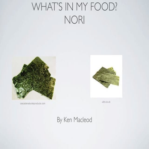 What's in my food? Nori