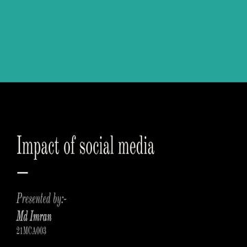 Impact of social media in our life | PPTX