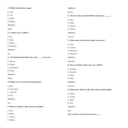 material for  science quiz bee review...