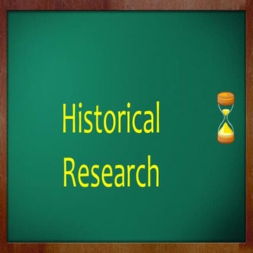 Science Research: Historical Research