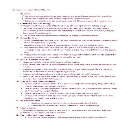 Science review second bimonthly term2