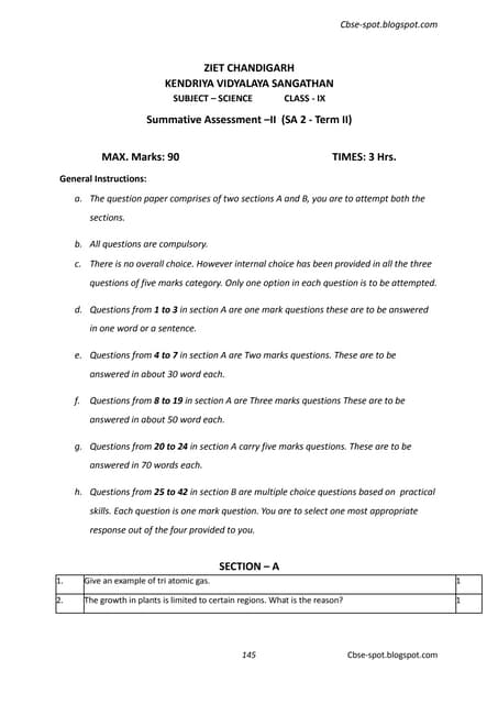 Physics Sample Paper Class 11 - Studymate | PDF