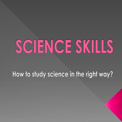 Science skills