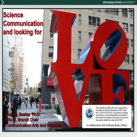Science Communication and Looking For Love