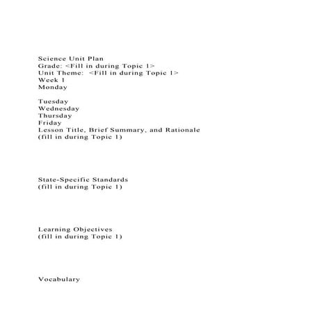 Science Unit PlanGrade Fill in during Topic 1Unit Theme.docx