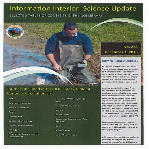 Science Update - No 278 - Dec 2016