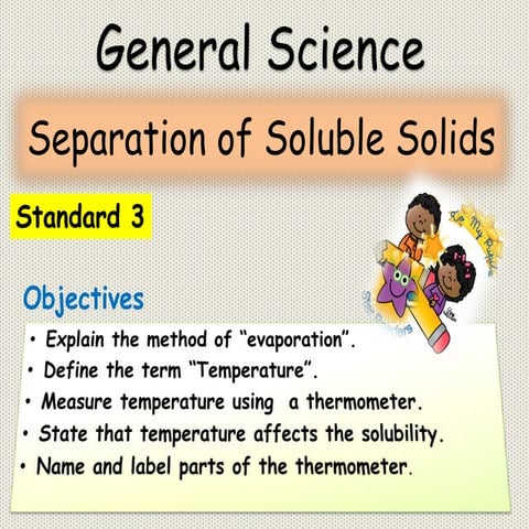 Separation of Soluble Solids | PDF