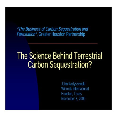 The Science Behind Terrestrial Carbon Sequestration