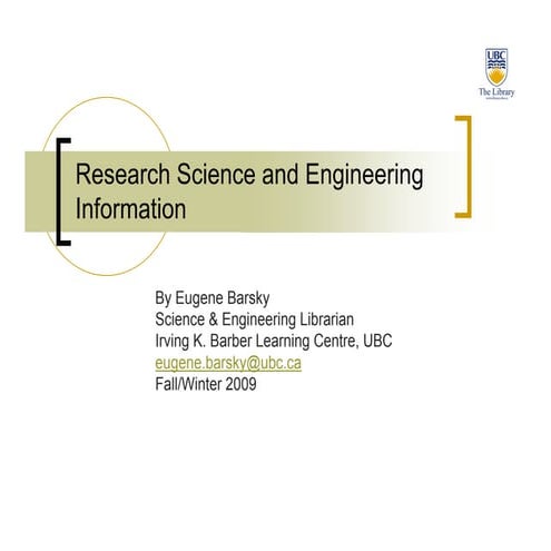 Research Science and Engineering Information