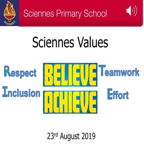 Sciennes Values 23.8.19