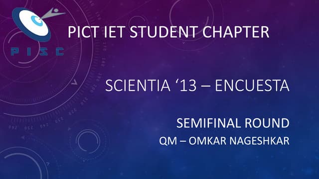 Scientia 13 semifinal