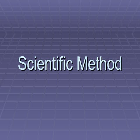 Scientific Method