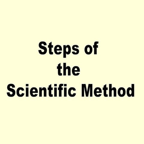 Step by step introduction to scientific methods for juniors
