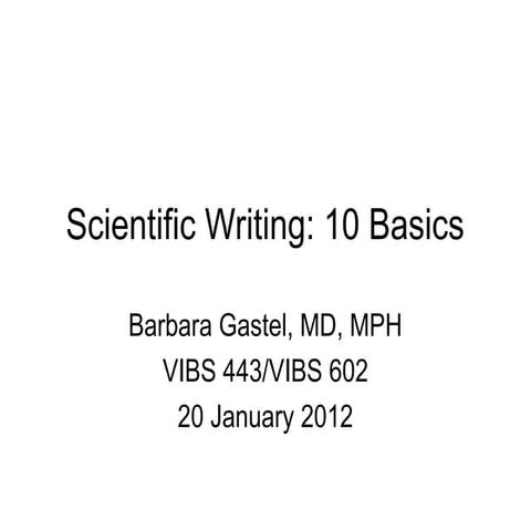 research methode and scientific-writing-10-basics.ppt