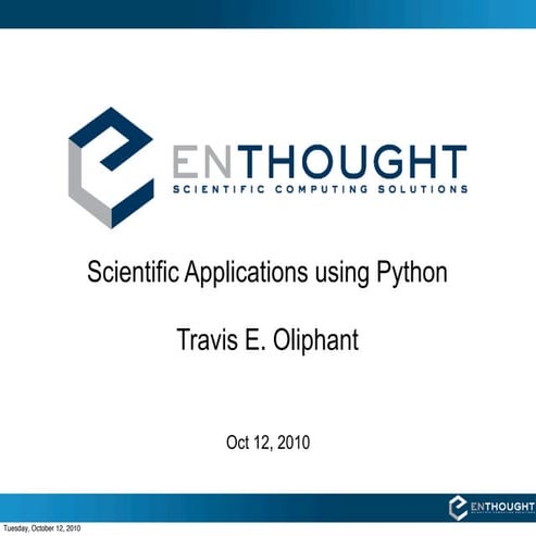 Scientific Applications with Python | PPT