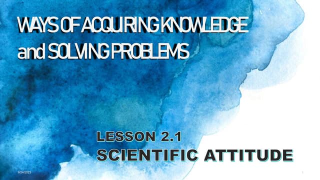 Scientific Attitude Pptx Scientific Attitude Pptx