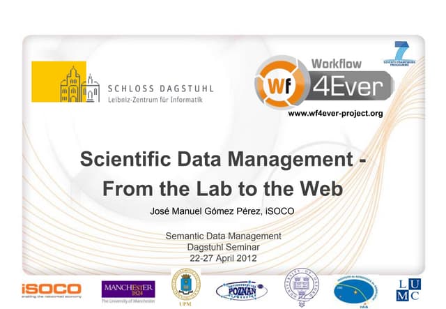Scientific data management   from the lab to the web