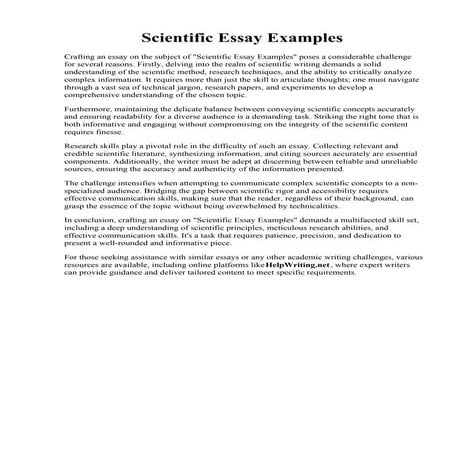 Example Of An Illustration Essay | PDF
