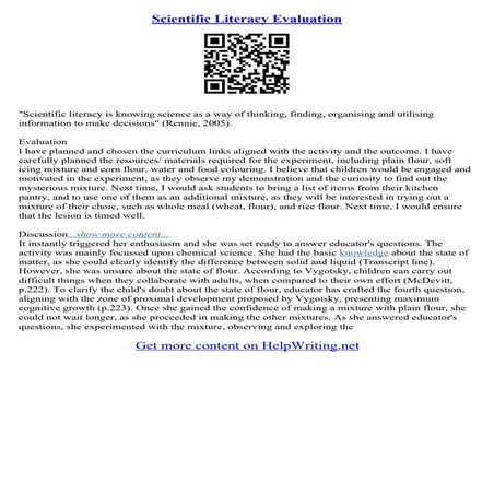 Scientific Essay Writing