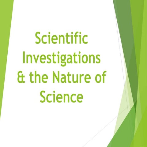 Scientific inv and nature of science