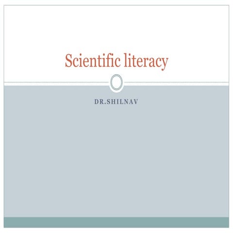 Scientific literacy