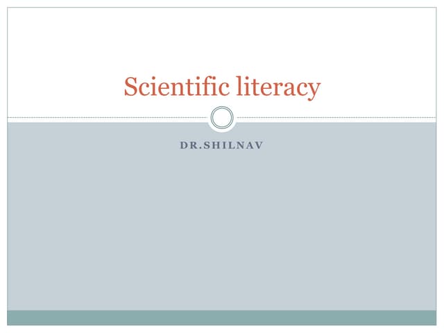 Scientific literacy