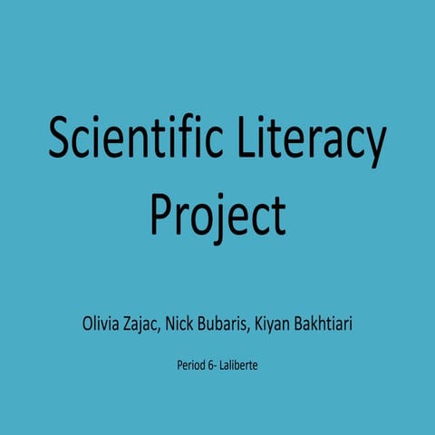 Scientific Literacy Project