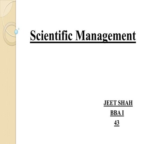 Scientific management