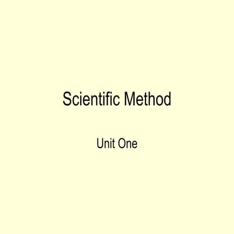Scientific method