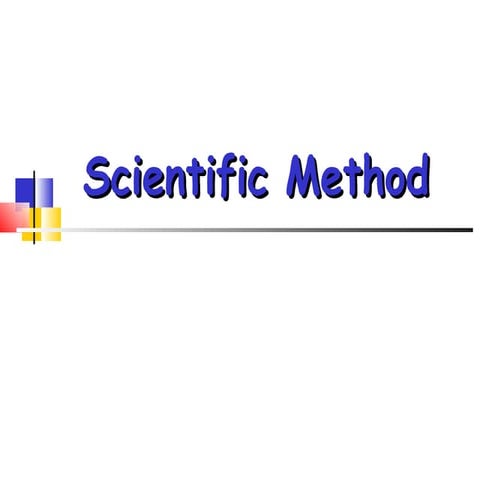 Scientific method