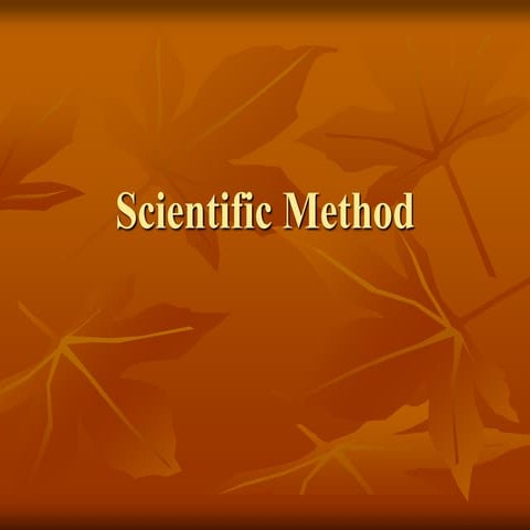Scientific method and si units UPDATED