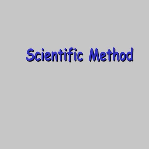 Scientific method pp   chem i