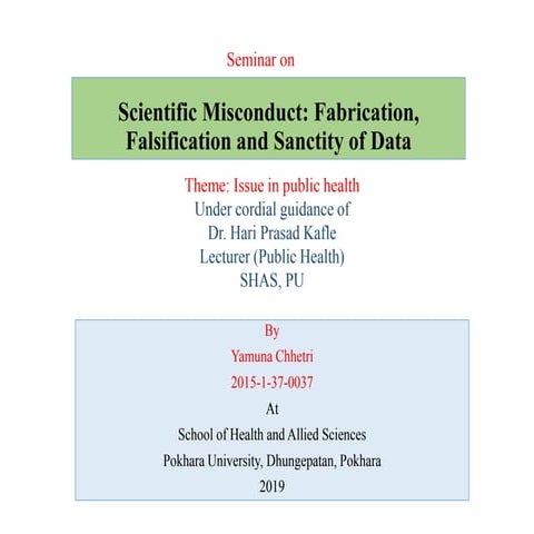 Scientific misconduct