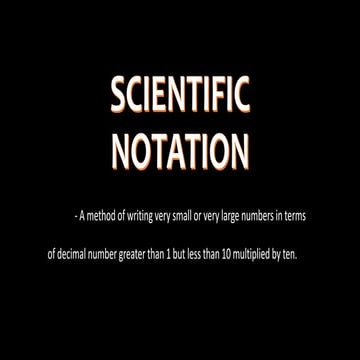 Scientific notation | PPT