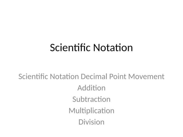 Add sub mul_div_scientific_notation | PPT