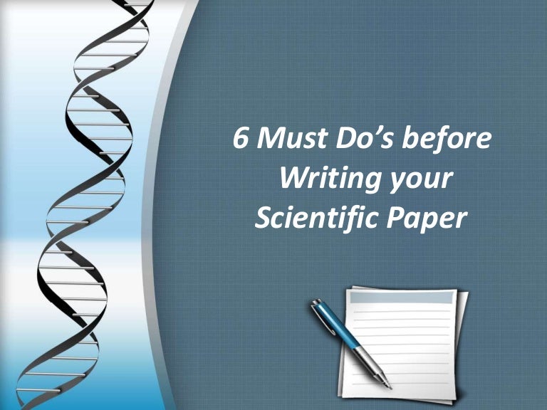 How to write a science research paper image