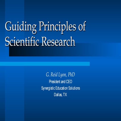 Scientific principles