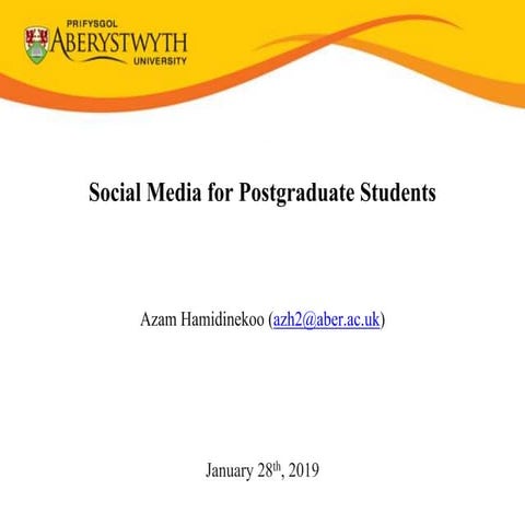 Scientific social media for postgraduate students