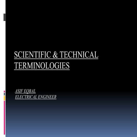 Scientific terminology