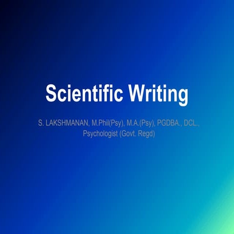Scientific writing