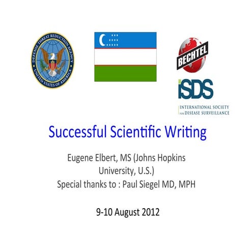 Principles of Scientific Writing for an International Audience