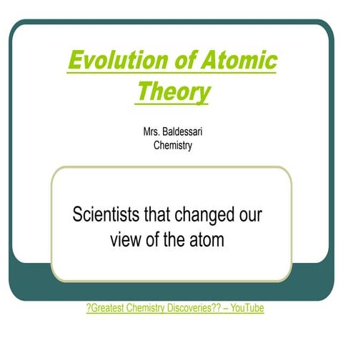 Scientist that changed our view of the atom