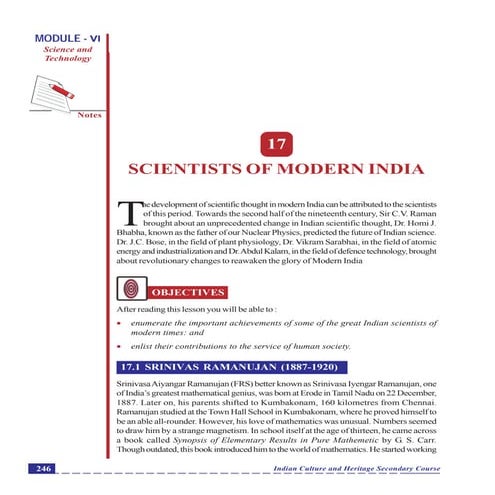 Scientists of modern india