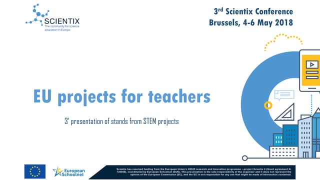3rd Scientix Conference - 3 minute presentation of the exhibition stands