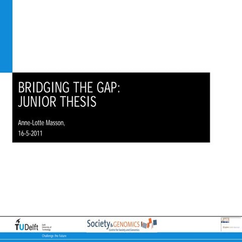 Anne-Lotte Masson - The Junior Thesis