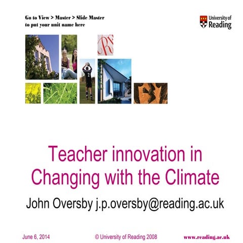 Teachers learning about climate change education, John Oversby 