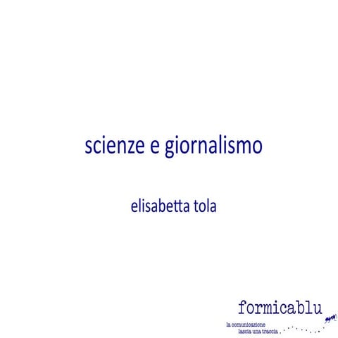 Scienza e giornalismo