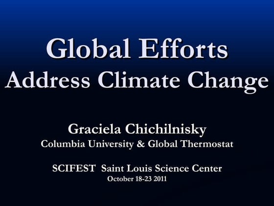 SCIFEST: Global Efforts Address Climate Change