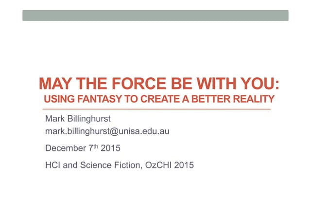 May the Force be with You