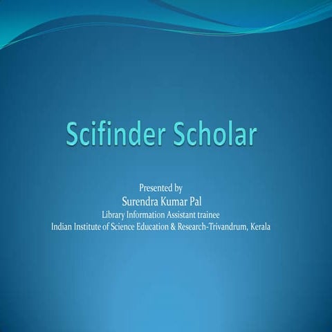 Scifinder scholar ppt